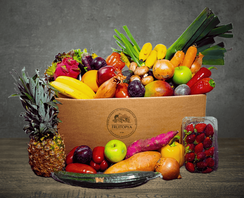 Family fruit and vegetable box delivery